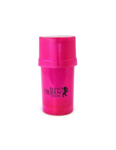 Contenedor Moledor Grindtainer RQS - Rosado Transparente